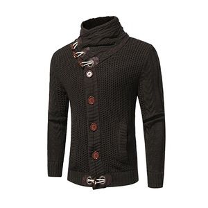 Dark Grey Cable Knit Men’s Sweater